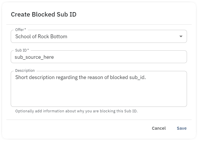blocked sub-id