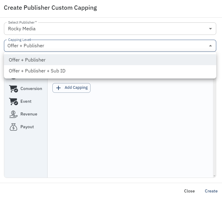 custom offer capping