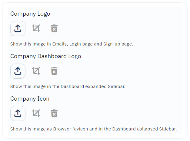 custom dasboard branding