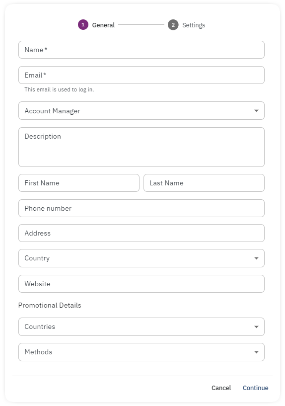 publisher setup
