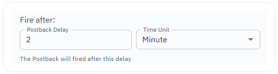 postback firing delay