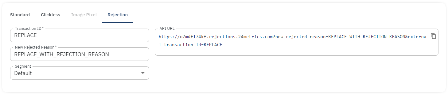 third party rejection url