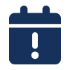 a blue square with a exclamation mark