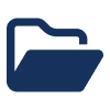 a blue folder with a black background