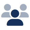 a group of people in a dark background