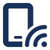 a blue and black logo