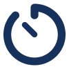 a blue circle with a black background