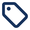 a blue and black tag