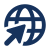 a blue globe with a cursor