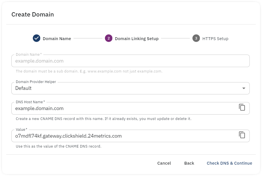 cname setup