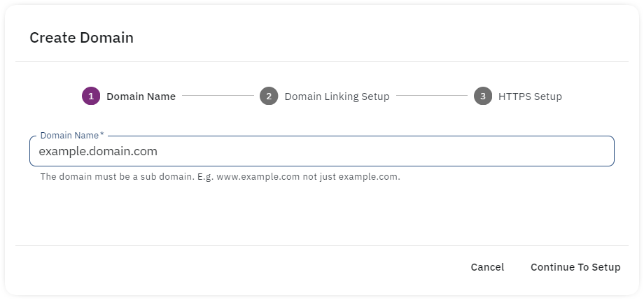 custom tracking domain